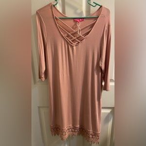 Simply southern Mauve dress -Has pockets!